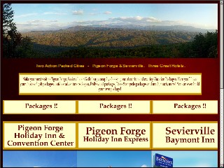 Web site www.4lodging.com, Holiday Inn Pigeon Forge