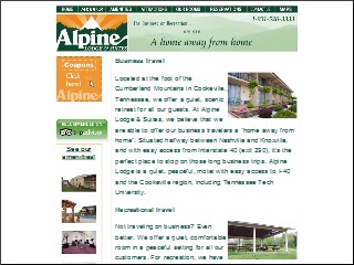 Web site www.alpinelodge.org, Travel Lodge