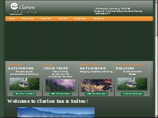 Web site www.clariongatlinburg.com, Clarion Inn & Suites