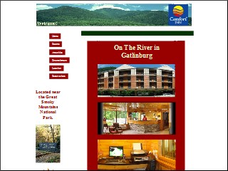 Web site www.comfortinngatlinburg.com, Comfort Inn On The River