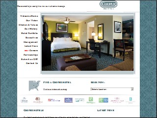 Web site www.cooperhotels.com, Realty Construction Div