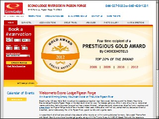 Web site www.econolodge-pigeonforge.com, Econo Lodge Riverside
