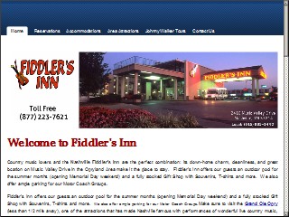 Web site www.fiddlers-inn.com, Fiddlers Inn