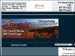 Web site www.firesidechalets.com, Fireside Chalets LLC
