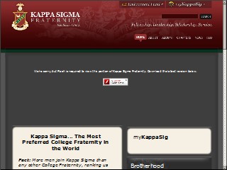 Web site www.kappasigma.org, Kappa Sigma Fraternity