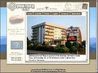 Web site www.parktowerinn.com, Park Tower Inn