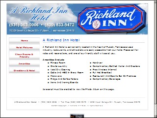 Web site www.richlandinn.com, Richland Inn - Lewisburg