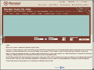 Web site www.sheratonmusiccity.com, Sheraton