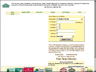 Web site www.smokymountainresorts.com, Holiday Inn Express & Suites Pigeon Forge - Sevierville