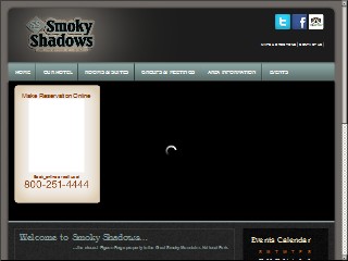 Web site www.smokyshadows.com, Smoky Shadows Motel & Cnfrnc