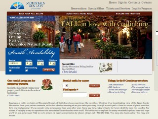 Web site www.tn-gatlinburg.com, Timberidge Authentic Cabins